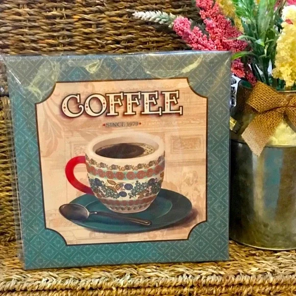 COFFEE CANVAS ART NWT - Picture 2 of 6